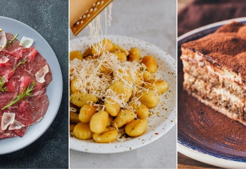 Carpaccio, Gnocchi and Tiramisu