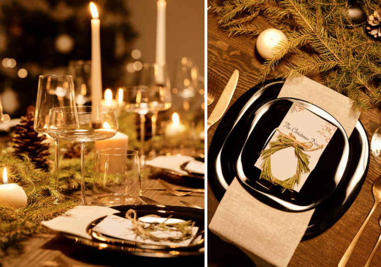 christmas table setting