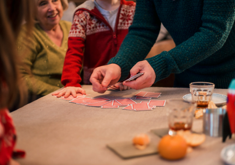 Card game on Christmas