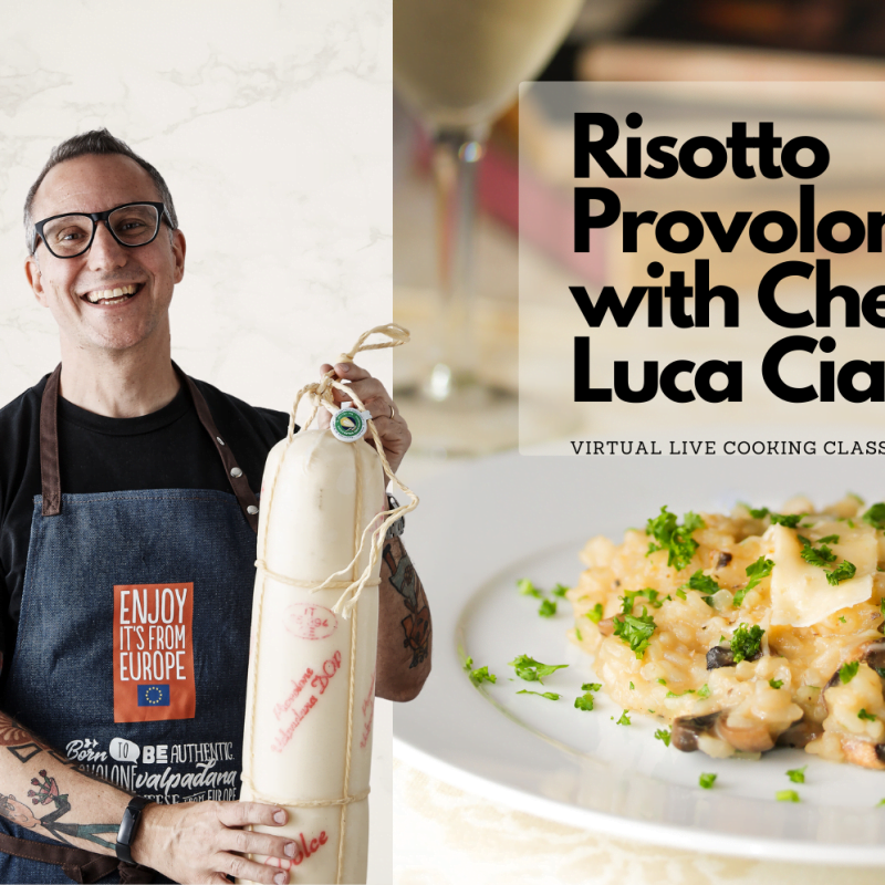 Virtual Live Risotto Provolone Fonduta with Luca Ciano