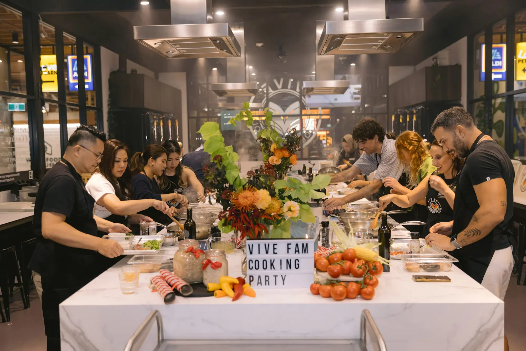 A Team Building Event taking place where teams are cooking up a storm at VIVE