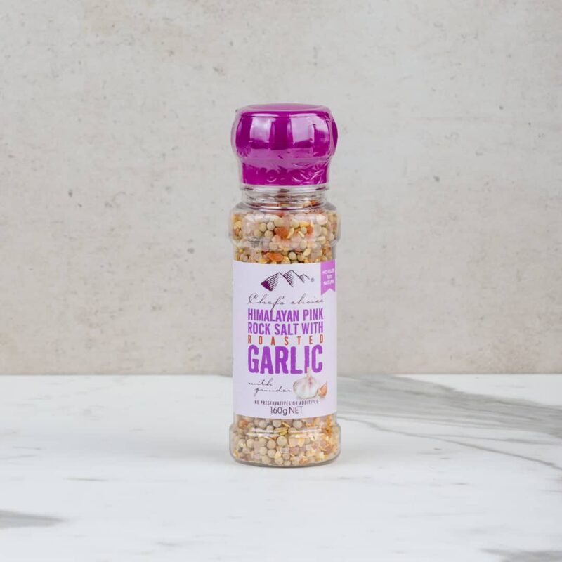 Chef's Choice Pink Rock Salt with Rosted Garlic Grinder - 160 g