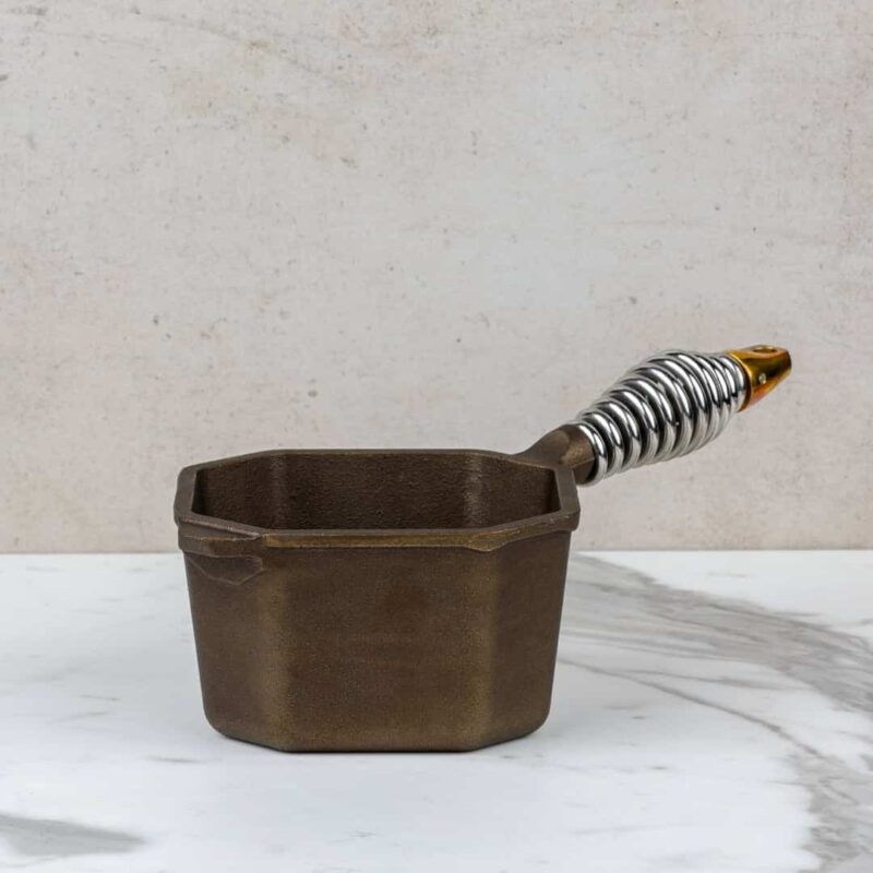 Finex 1-Quart Cast Iron Sauce Pot, Modern Heirloom, Handcrafted in the USA, Pre-seasned with Organic Flaxseed Oil