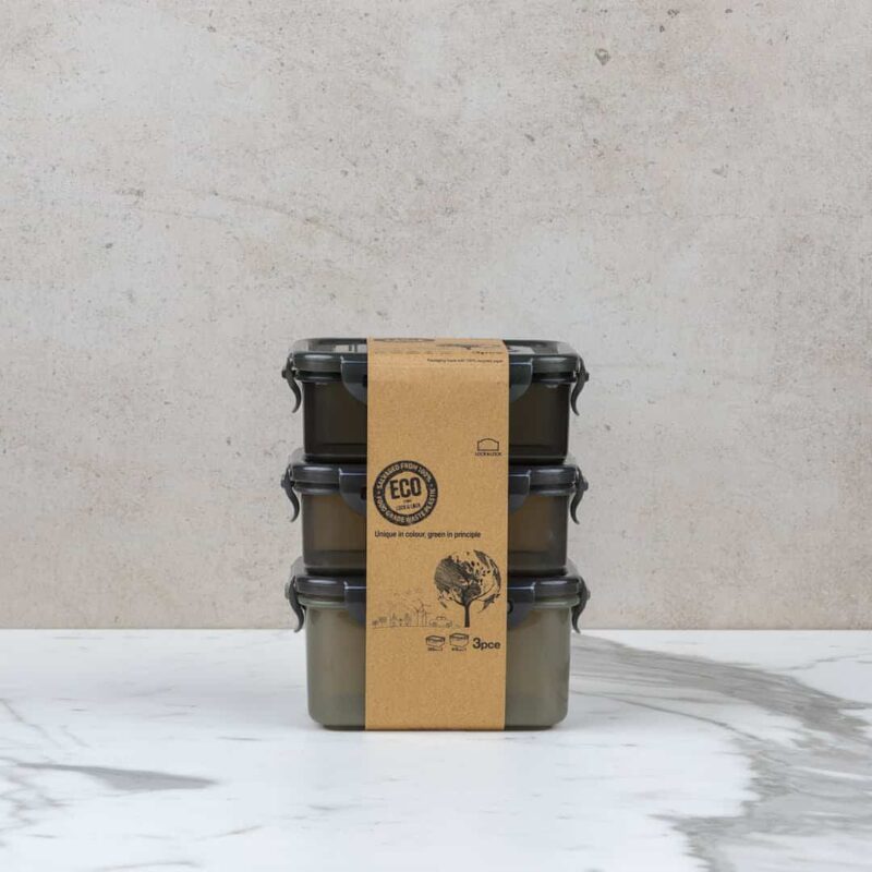 Lock & Lock Eco Rectangular Container - 3pc Set x2 350 ml x1 470 ml