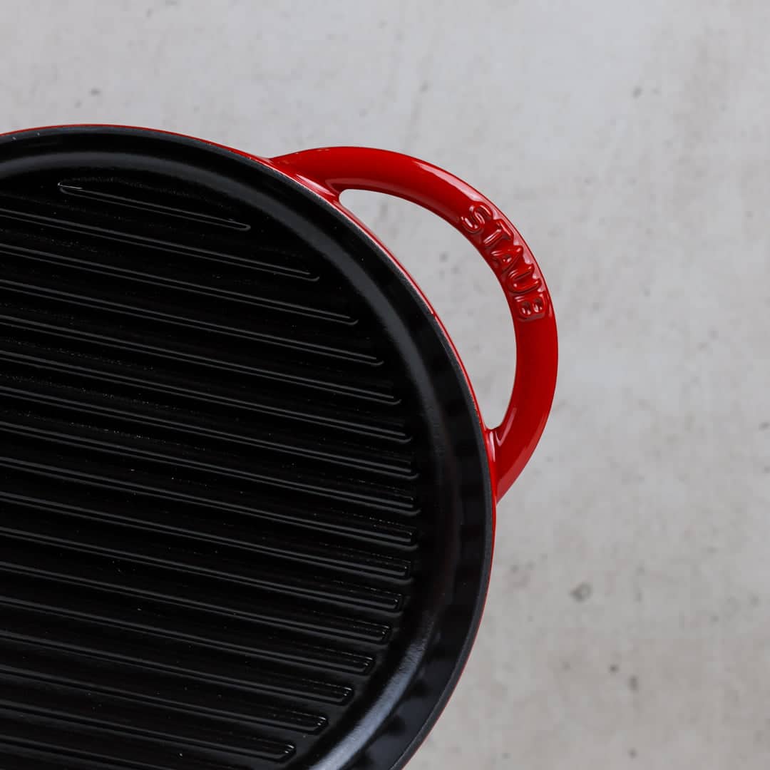 Staub Pure Round Grill - 26 cm Cherry - Image 3