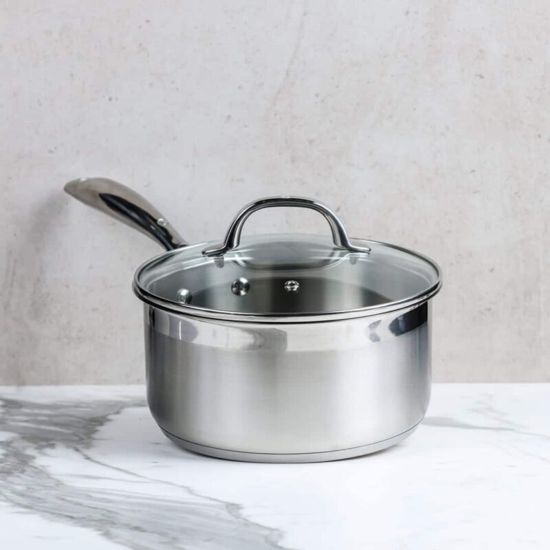 Swiss Diamond Saucepan with Lid Premium Steel Induction - 20x9.5 cm 3 L