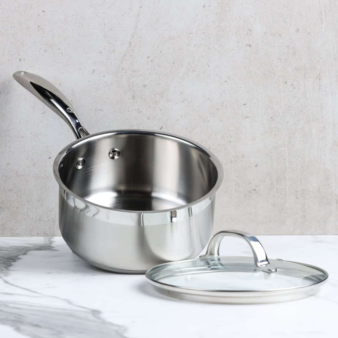 Swiss Diamond Saucepan with Lid Premium Steel Induction - 20x9.5 cm 3 L - Image 2